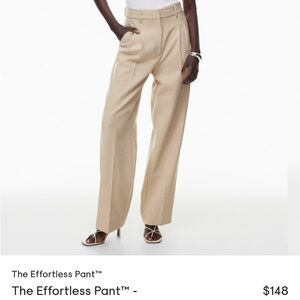 Beige Effortless Office Pants ARITZIA